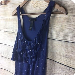 I-N-C Navy Blue Casual Tank Dress S: Med